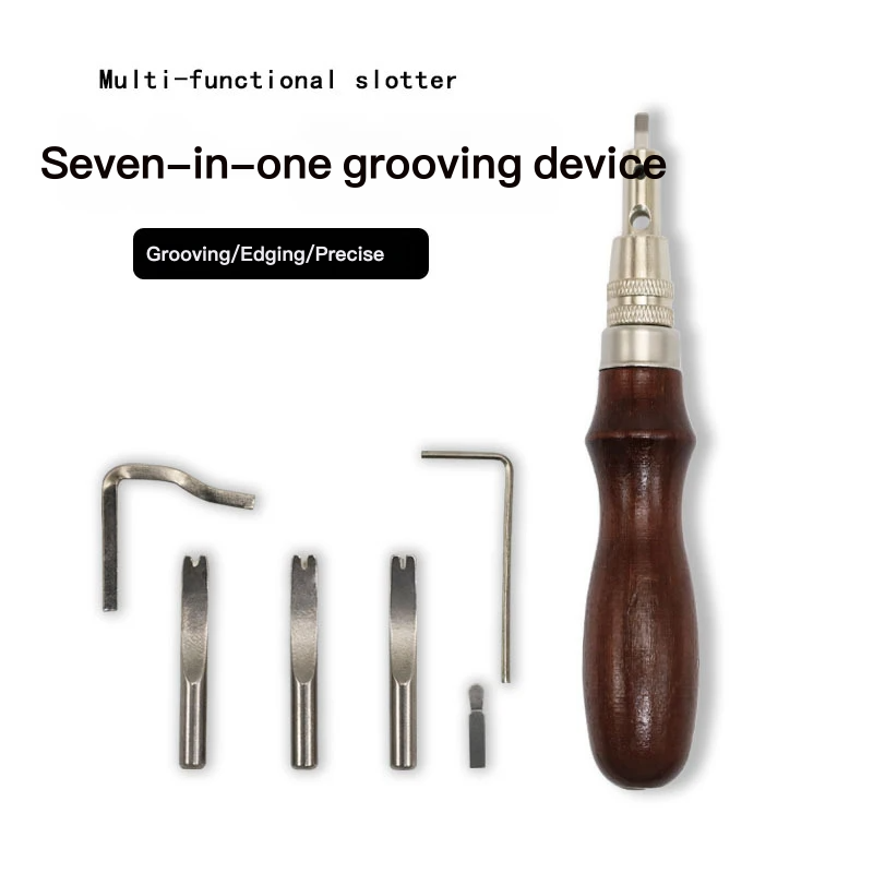 Leatherwork Edge Beveler - Utensile Multifunzionale 7-in-1 per la Lavorazione