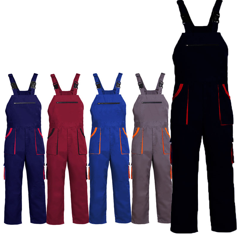 Leather Work Overalls - Salopette con bretelle Uomo Donna Abbigliamento