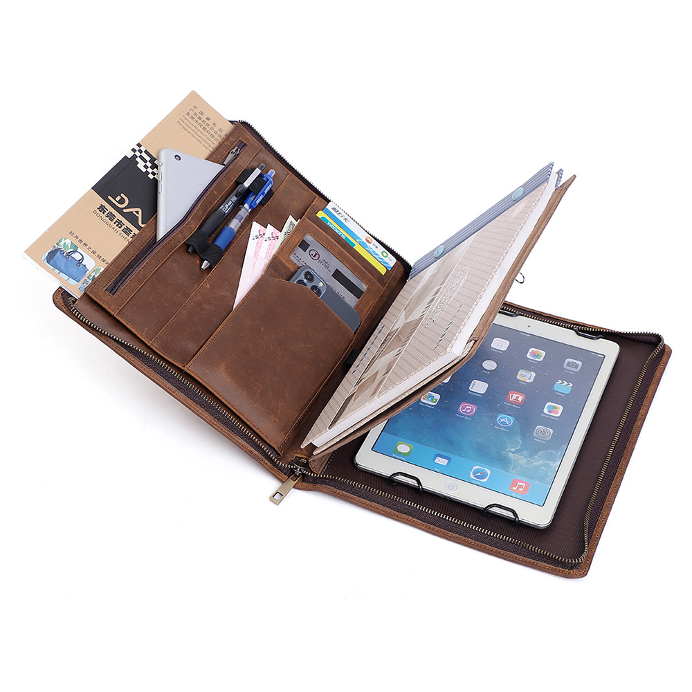 Leather Work Folio - Folio da lavoro per uomo e