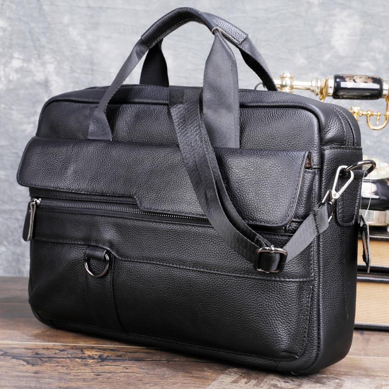 Leatherwork Bag - Borsa da uomo grande in vera
