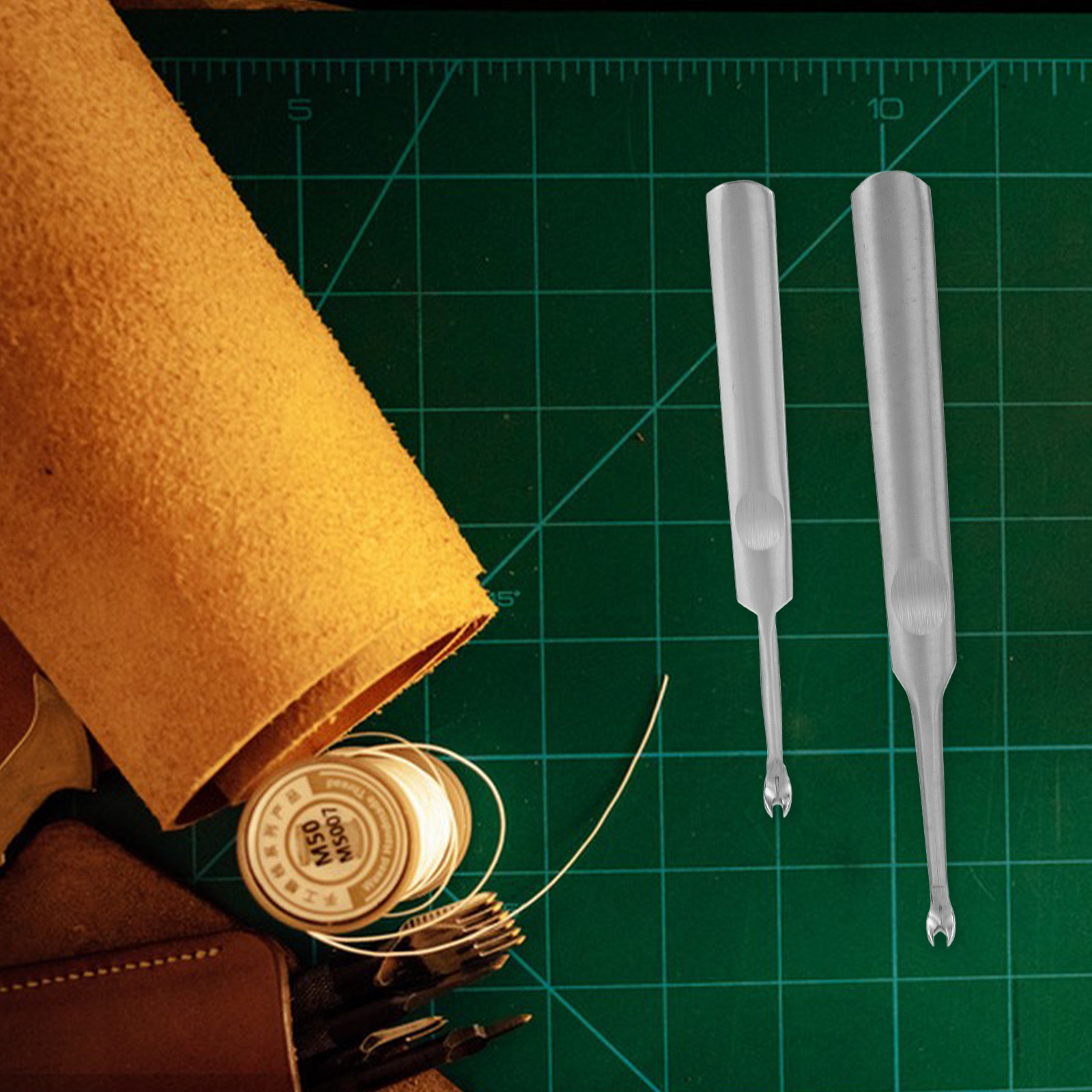 Leatherwork Edge Beveler - Set di 2 Utensili per Scanalatura