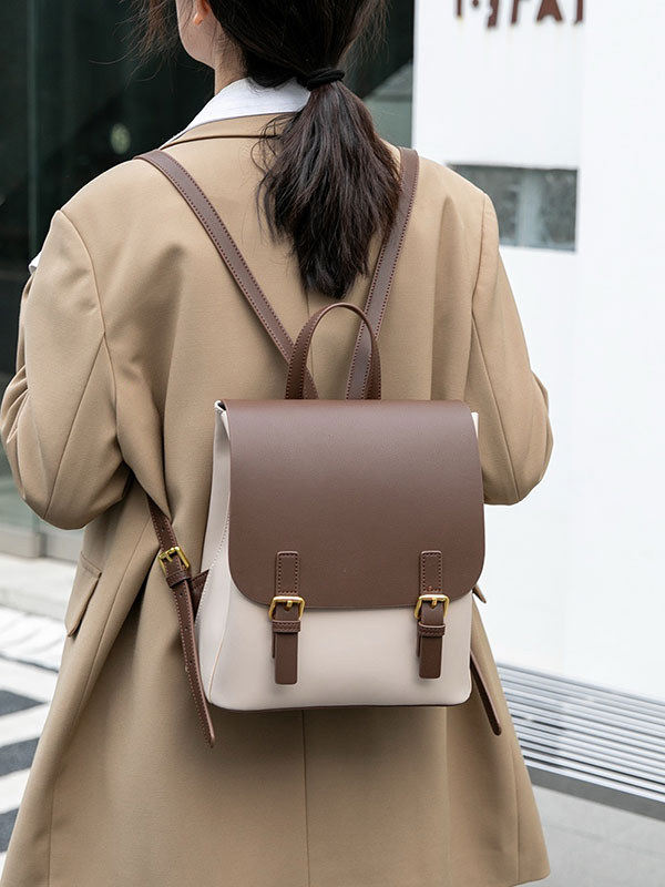 Leather Work Womens Backpack - Zaino Piccolo da Donna alla Moda