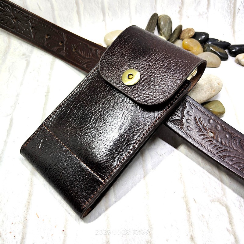 Leatherwork Fasteners - Marsupio per cellulare guaina per telefono