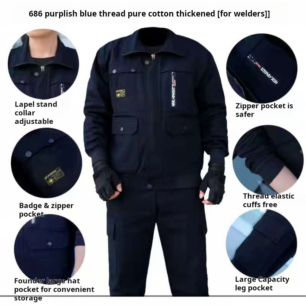 Leather Work Overalls - Abbigliamento Protettivo da Lavoro per Uomo,