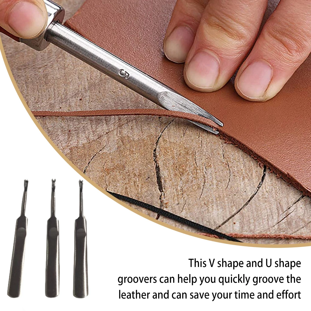 Kit di 3 attrezzi per scanalat - Leatherwork Edge Beveler recensione e prezzo