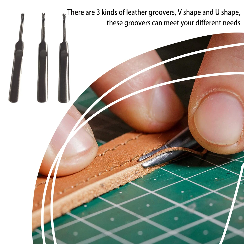 Kit di 3 attrezzi per scanalat - Leatherwork Edge Beveler recensione e prezzo