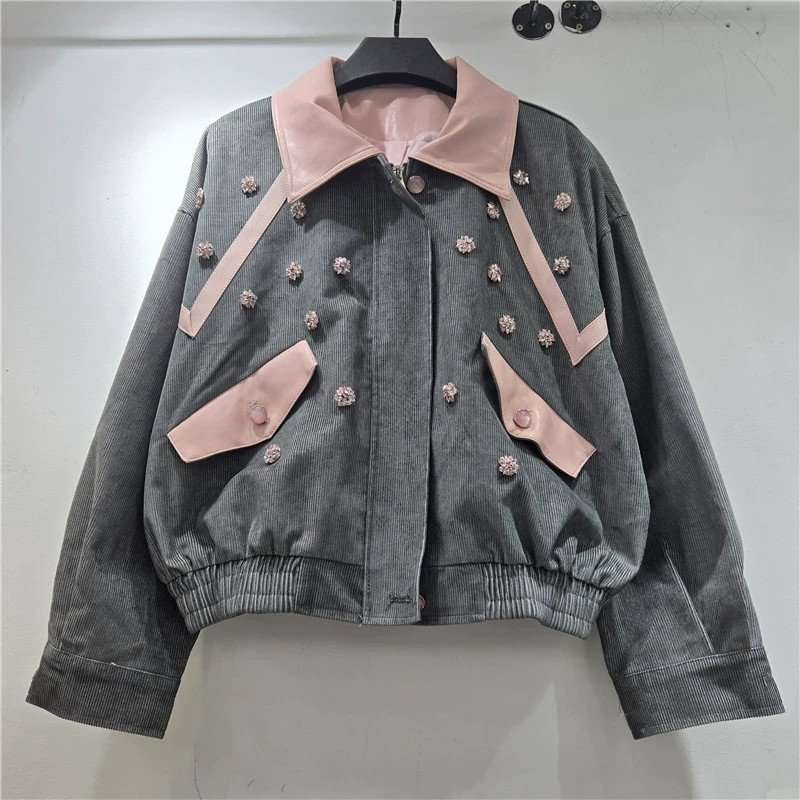 Giacca in Velluto a Coste con  - Leather Work Jacket Women'S recensione e prezzo